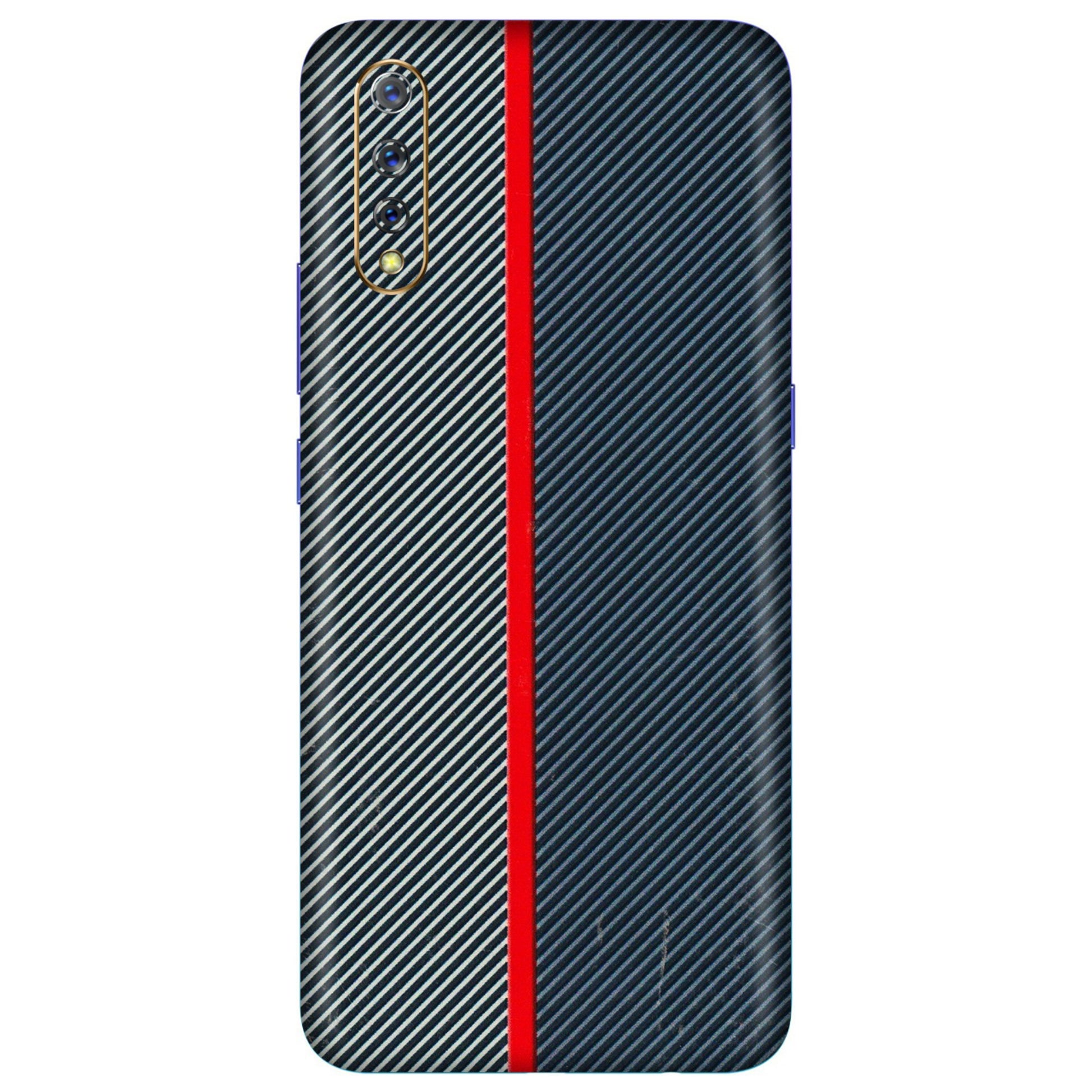 VIVO Z/V/X/T/U/S Series Phone Skins (All Models) - Blue Sober Lines - 3D Embossed Finish (L-305) Vivo S1