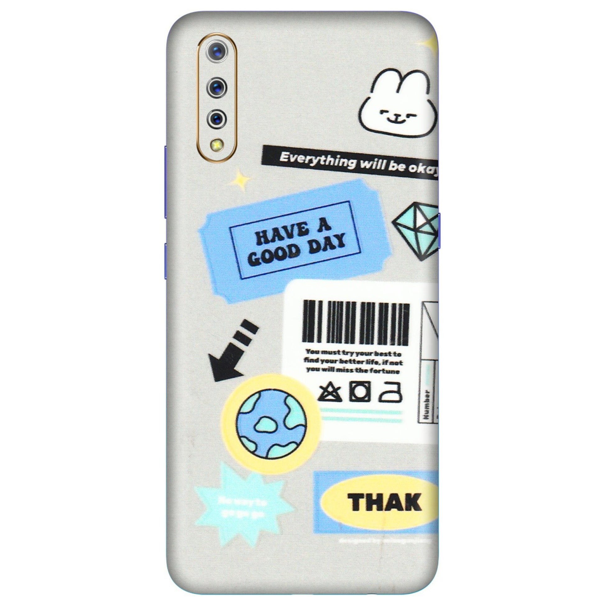 VIVO Z/V/X/T/U/S Series Phone Skins (All Models) - Will Be Okay Design - 3D Embossed Finish (L-316) Vivo S1
