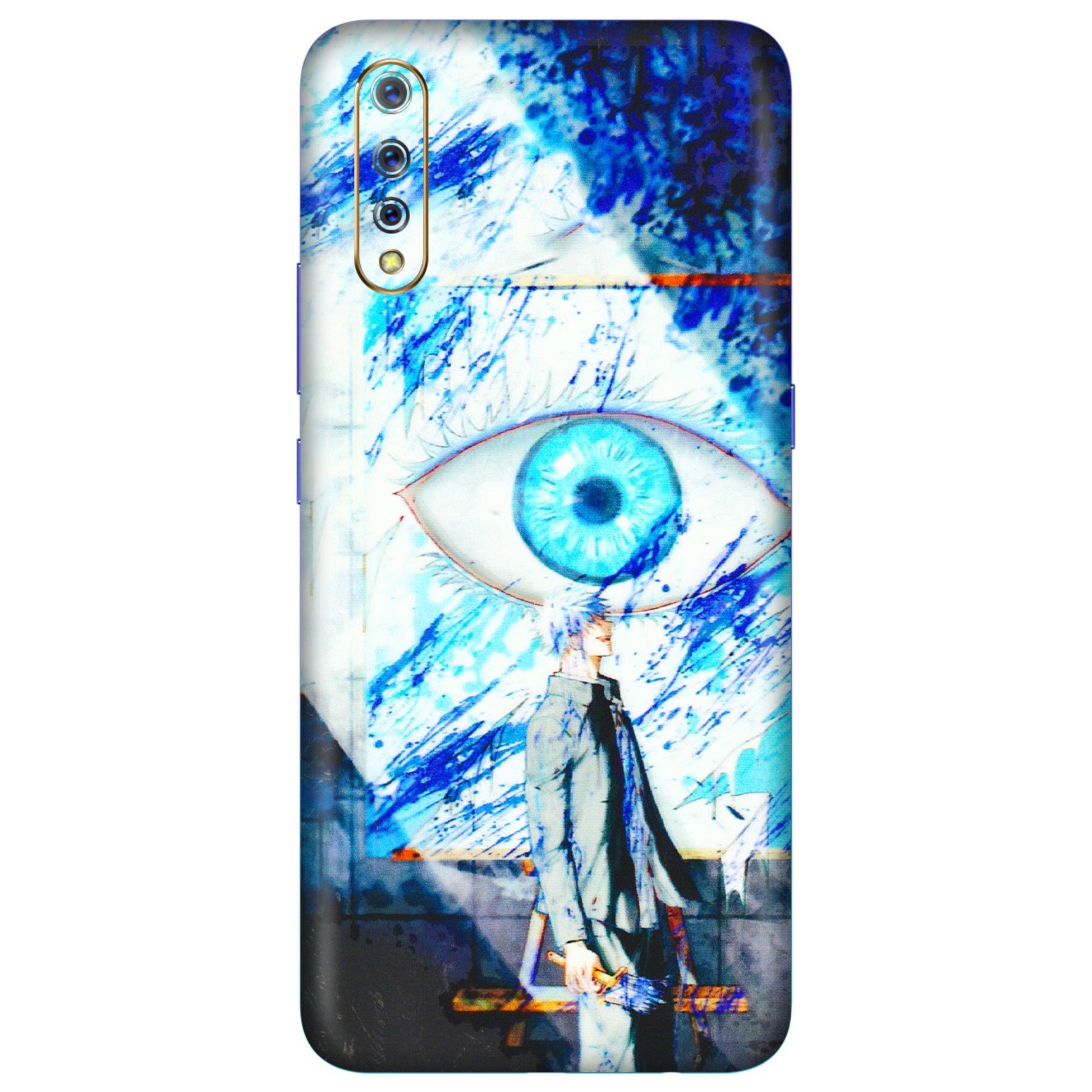 VIVO Z/V/X/T/U/S Series Phone Skins (All Models) - Anime Sea Blue Eye - 3D Embossed Finish (L-318) Vivo S1