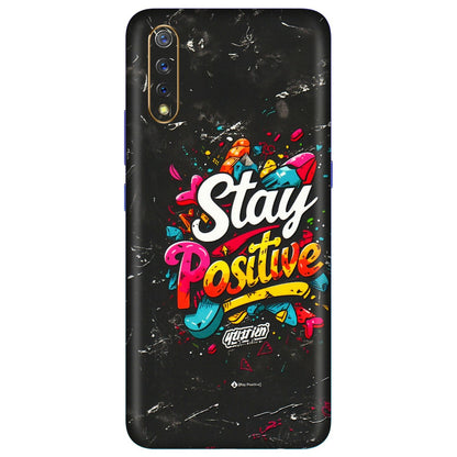VIVO Z/V/X/T/U/S Series Phone Skins (All Models) - Stay Positive Black - 3D Embossed Finish (L-31) Vivo S1