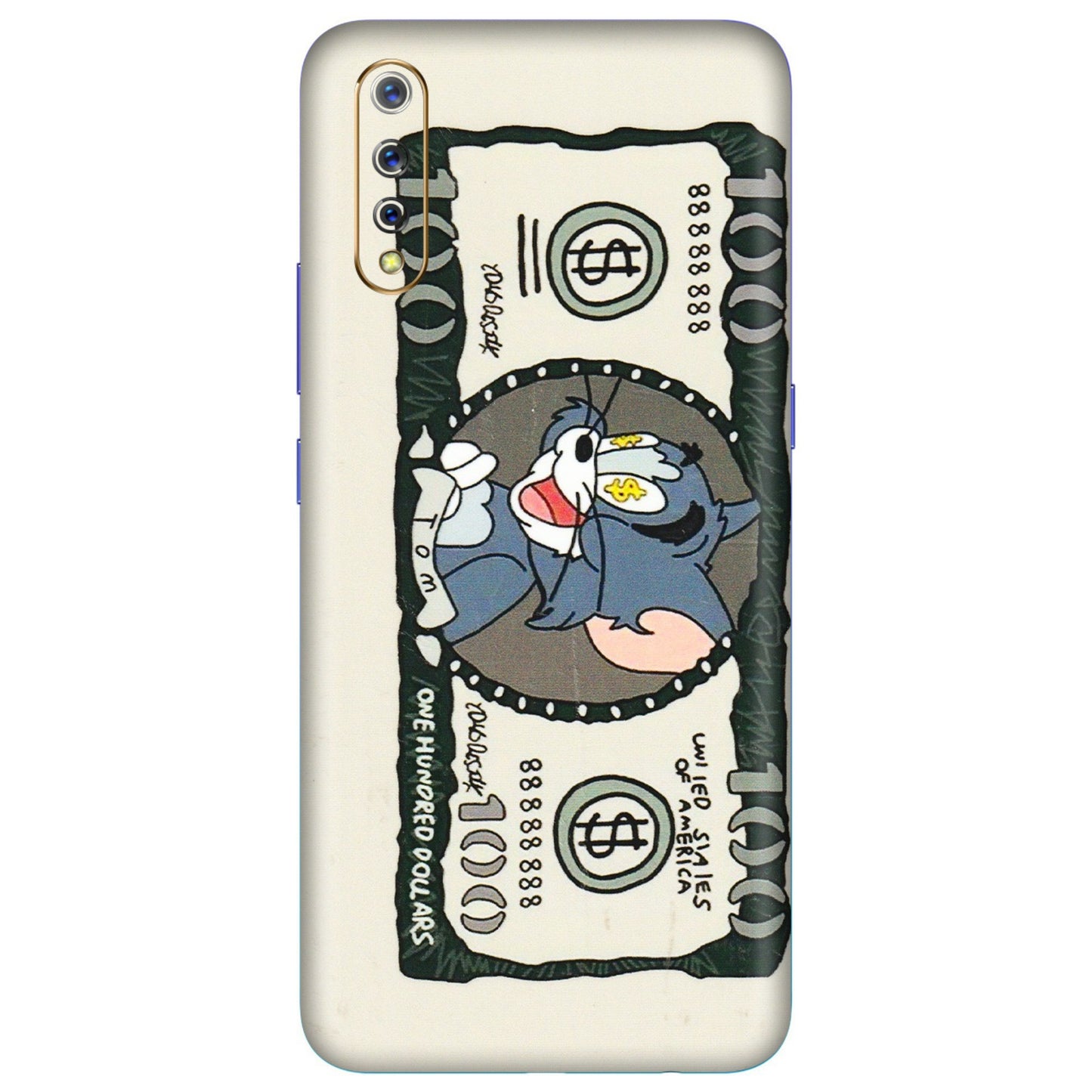 VIVO Z/V/X/T/U/S Series Phone Skins (All Models) - Tom Hundred Dollar - 3D Embossed Finish (L-324) Vivo S1