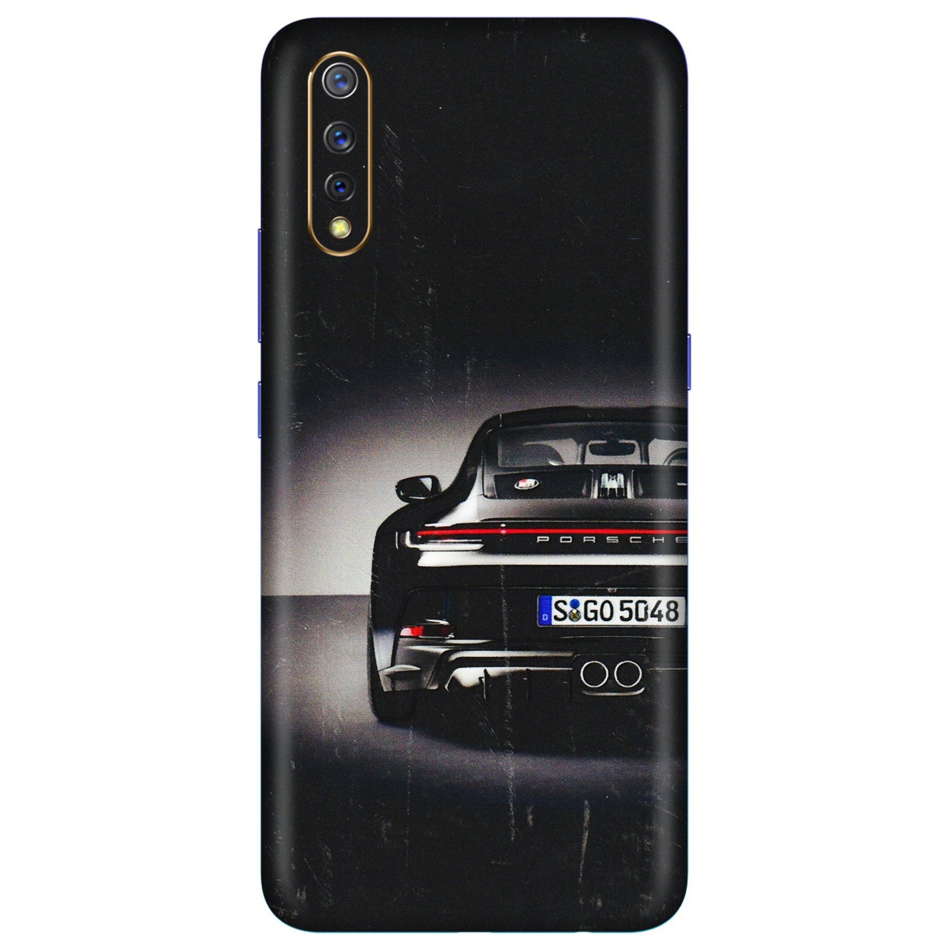 VIVO Z/V/X/T/U/S Series Phone Skins (All Models) - New Black Porsche GT3 - 3D Embossed Finish (L-327) Vivo S1