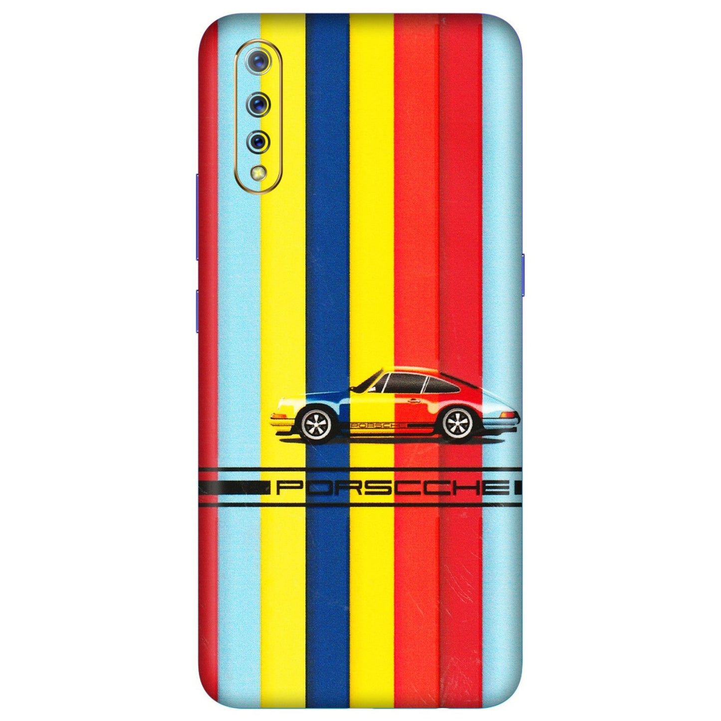 VIVO Z/V/X/T/U/S Series Phone Skins (All Models) - Multicolour Porche - 3D Embossed Finish (L-39) Vivo S1