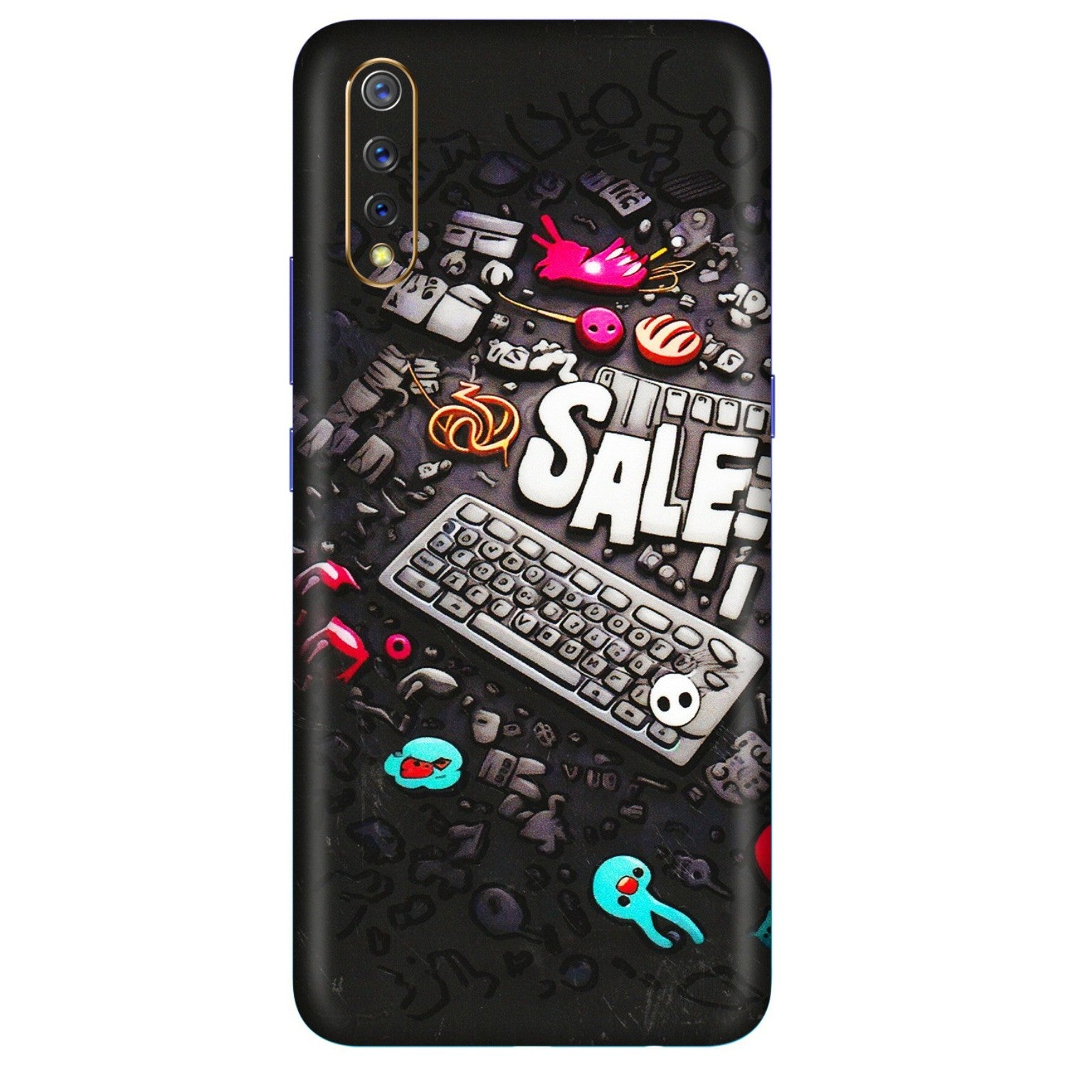 VIVO Z/V/X/T/U/S Series Phone Skins (All Models) - Gadgets Sale - 3D Embossed Finish (L-50) Vivo S1