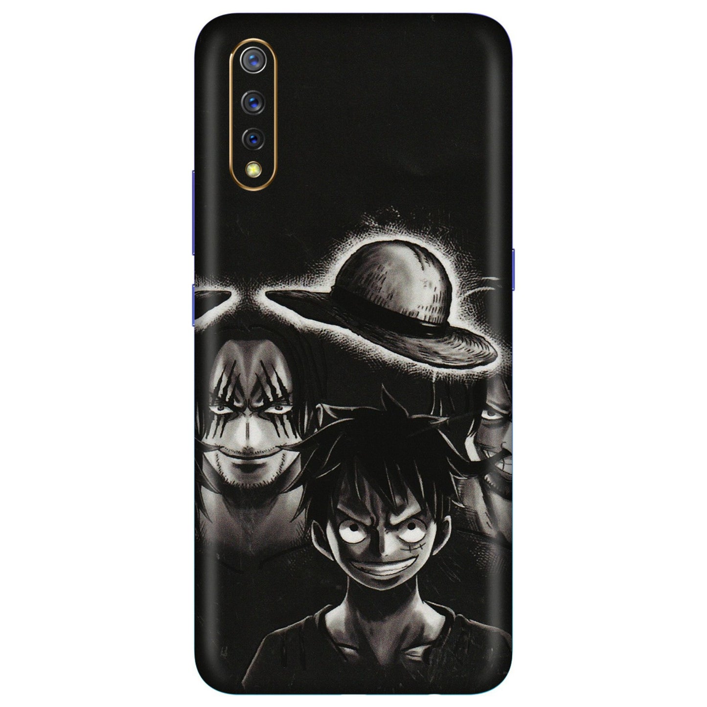 VIVO Z/V/X/T/U/S Series Phone Skins (All Models) - Black Luffy Hat - 3D Embossed Finish (L-57) Vivo S1