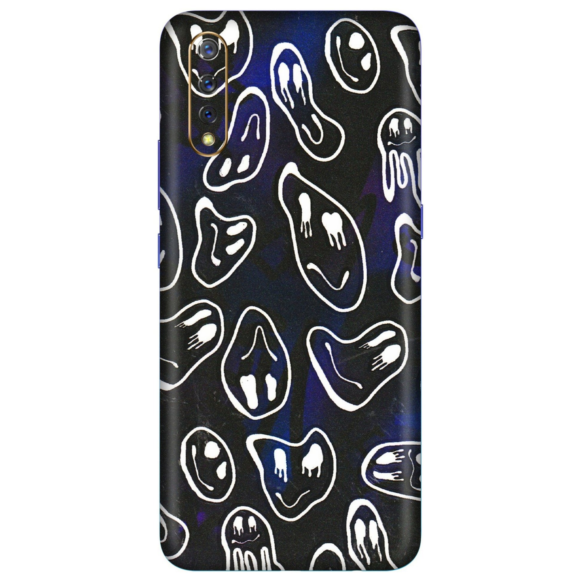 VIVO Z/V/X/T/U/S Series Phone Skins (All Models) - Distorted Smileys - 3D Embossed Finish (L-92) Vivo S1