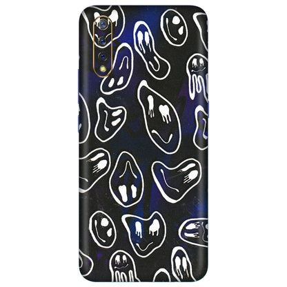 VIVO Z/V/X/T/U/S Series Phone Skins (All Models) - Distorted Smileys - 3D Embossed Finish (L-92) Vivo S1