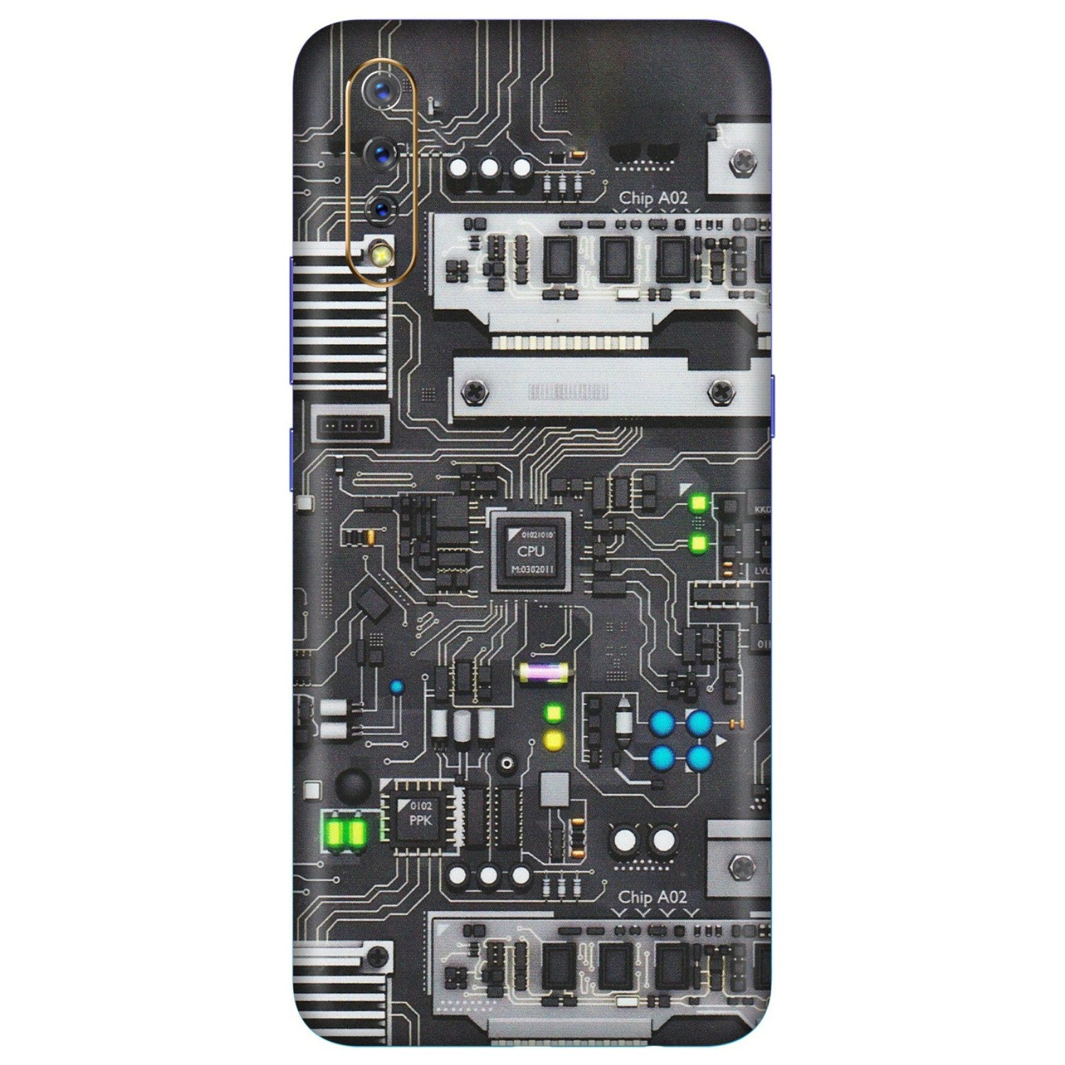 VIVO Z/V/X/T/U/S Series Phone Skins (All Models) - Motherboard Internals - Matte Finish (M-135) Vivo S1