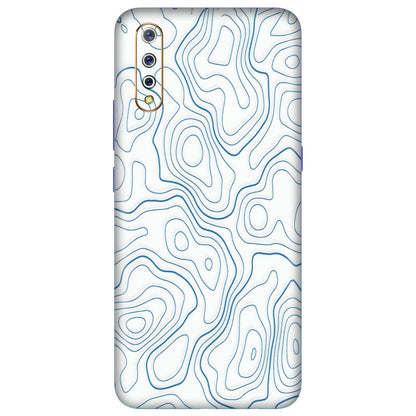 VIVO Z/V/X/T/U/S Series Phone Skins (All Models) - Blue And White Swirls - Matte Finish (M-139) Vivo S1