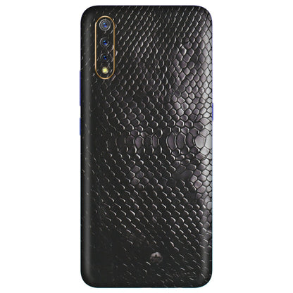 VIVO Z/V/X/T/U/S Series Phone Skins (All Models) - Black Snack Leather - Matte Finish (M-147) Vivo S1