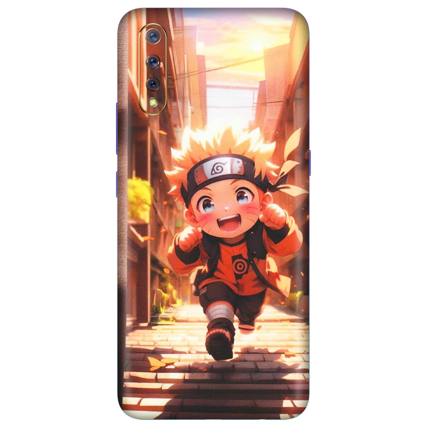 VIVO Z/V/X/T/U/S Series Phone Skins (All Models) - Naruto Cute Toon Running - Matte Finish (M-04) Vivo S1