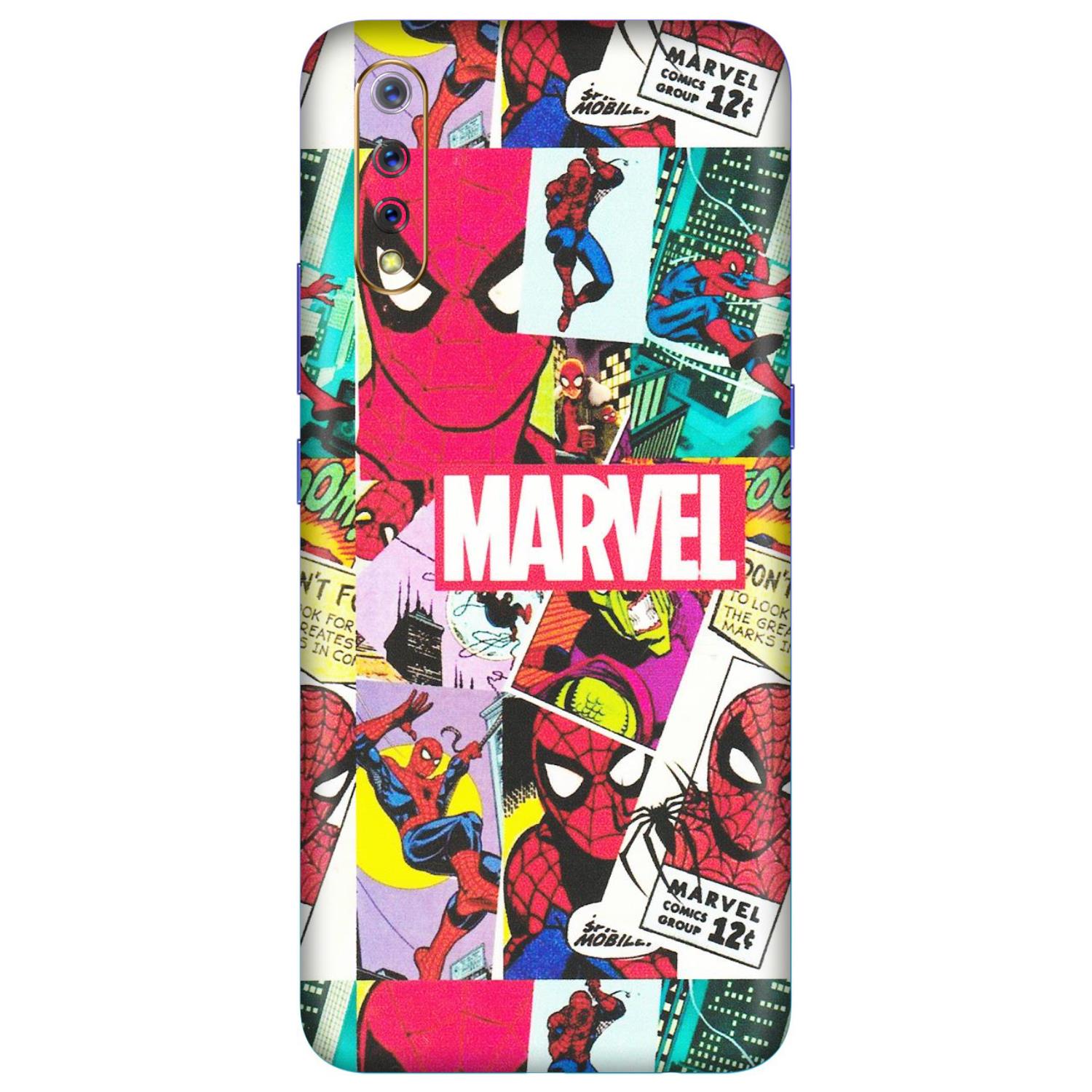 VIVO Z/V/X/T/U/S Series Phone Skins (All Models) - Marvel Comic Spiderman Grafitti - Matte Finish (M-72) Vivo S1