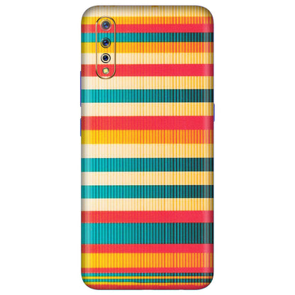 VIVO Z/V/X/T/U/S Series Phone Skins (All Models) - Colourful Stripes Soothing Effect - Matte Finish (M-86) Vivo S1