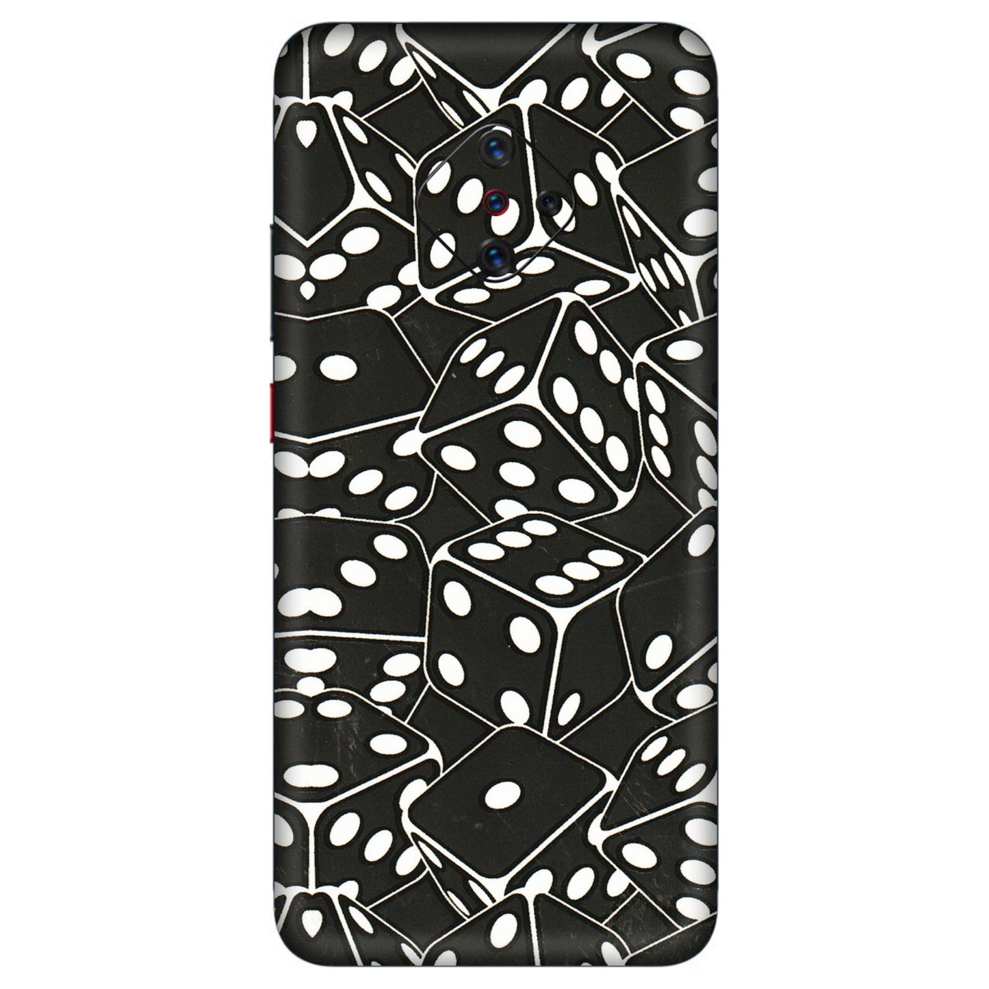 VIVO Z/V/X/T/U/S Series Phone Skins (All Models) - Big Black Dices - 3D Embossed Finish (L-106) Vivo S1 Pro