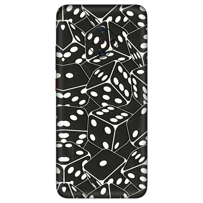 VIVO Z/V/X/T/U/S Series Phone Skins (All Models) - Big Black Dices - 3D Embossed Finish (L-106) Vivo S1 Pro