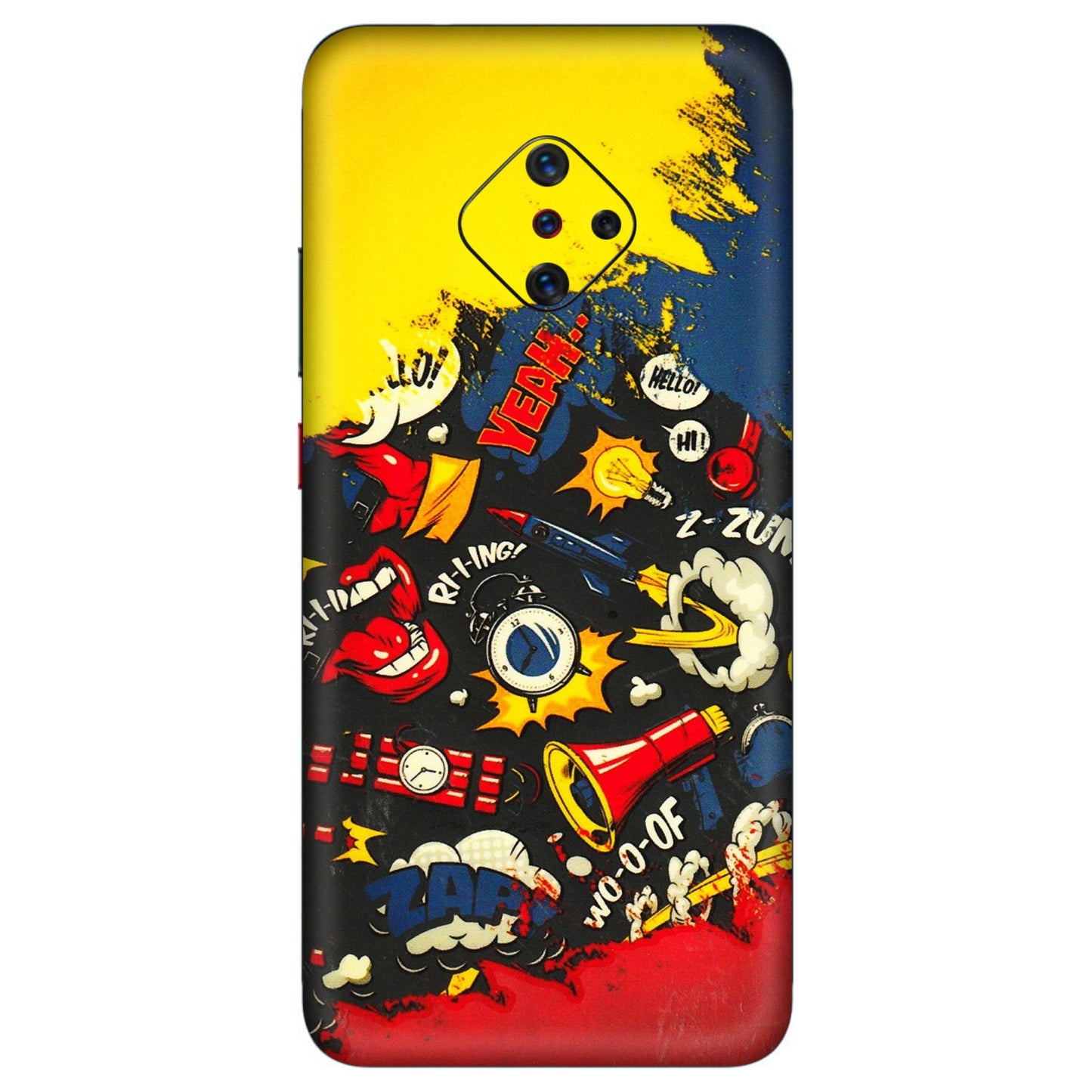 VIVO Z/V/X/T/U/S Series Phone Skins (All Models) - Pacific Doodle Art - 3D Embossed Finish (L-120) Vivo S1 Pro