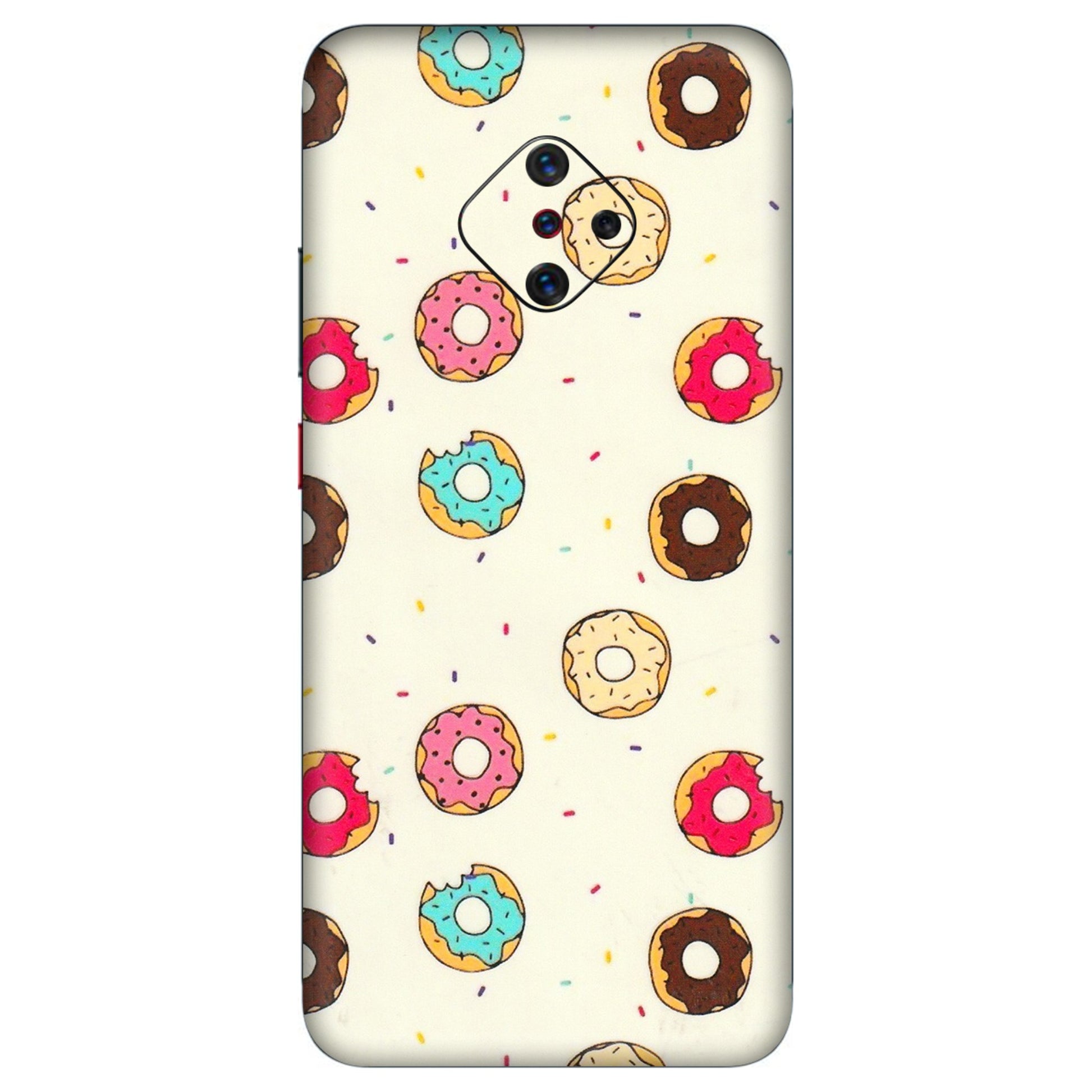 VIVO Z/V/X/T/U/S Series Phone Skins (All Models) - Mini Donuts Doodle Art - 3D Embossed Finish (L-122) Vivo S1 Pro