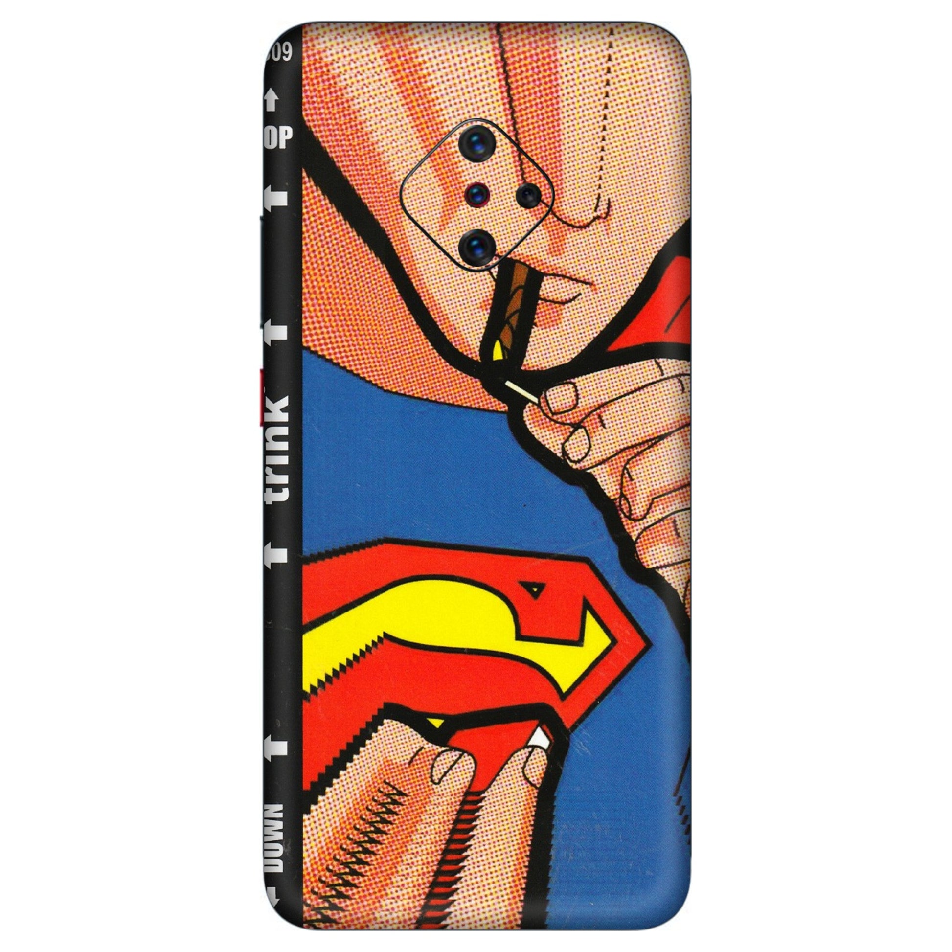 VIVO Z/V/X/T/U/S Series Phone Skins (All Models) - Superman Sutta - 3D Embossed Finish (L-130) Vivo S1 Pro