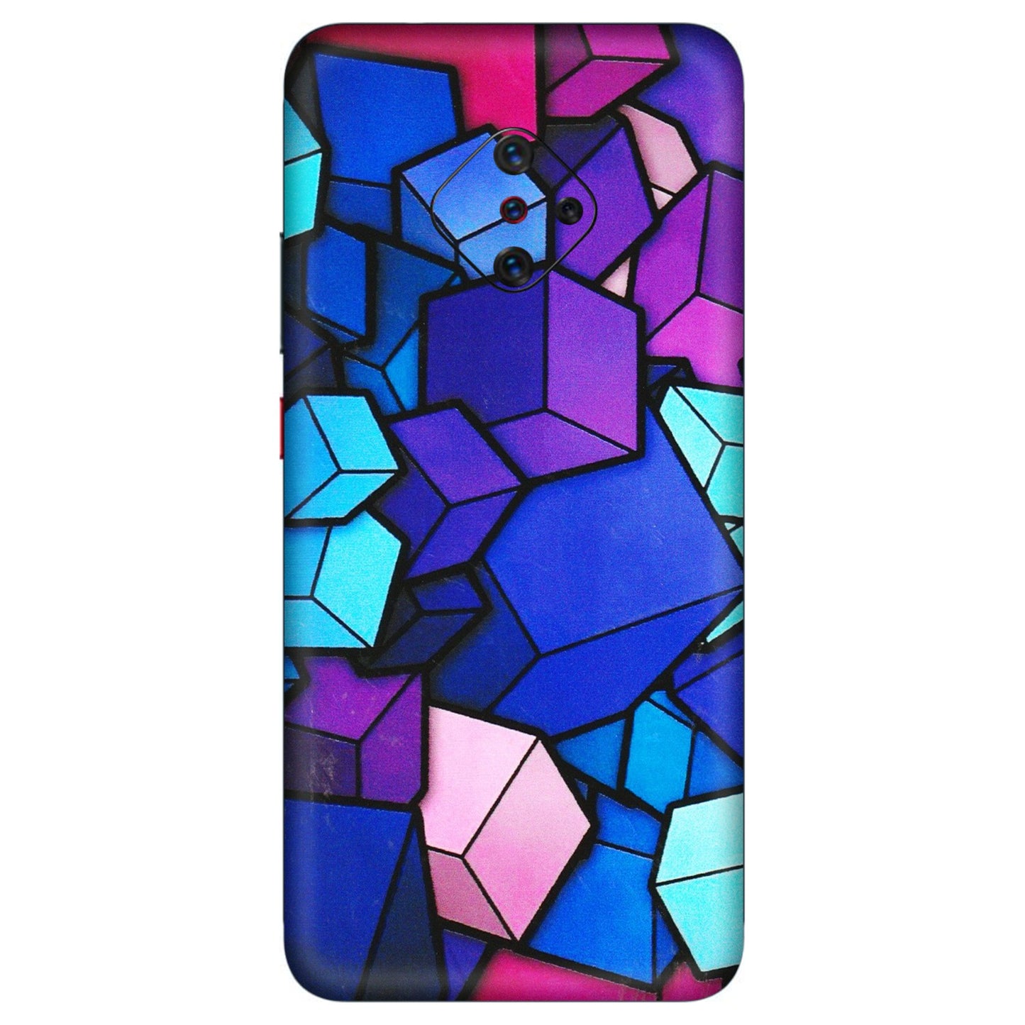 VIVO Z/V/X/T/U/S Series Phone Skins (All Models) - Cube Doodle - 3D Embossed Finish (L-141) Vivo S1 Pro