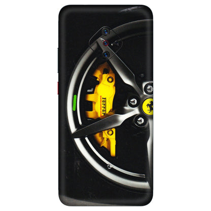 VIVO Z/V/X/T/U/S Series Phone Skins (All Models) - Ferrari Wheel Alloy - 3D Embossed Finish (L-173) Vivo S1 Pro