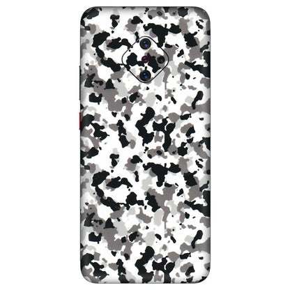 VIVO Z/V/X/T/U/S Series Phone Skins (All Models) - White Black Camouflage - 3D Embossed Finish (L-18) Vivo S1 Pro