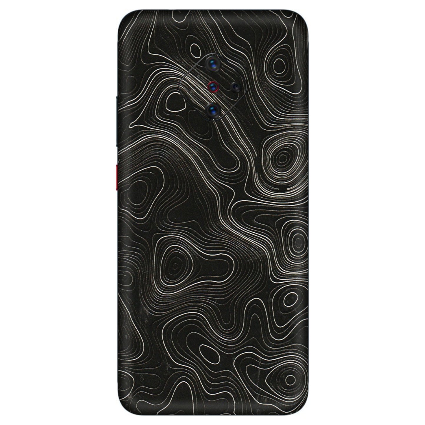 VIVO Z/V/X/T/U/S Series Phone Skins (All Models) - Black Swirl - 3D Embossed Finish (L-196) Vivo S1 Pro
