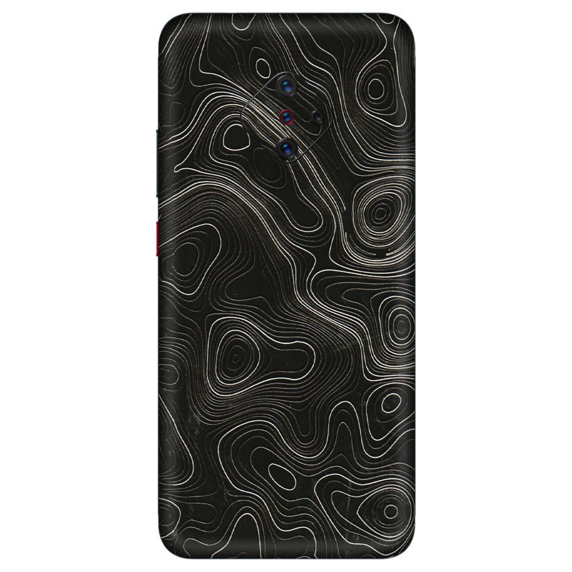 VIVO Z/V/X/T/U/S Series Phone Skins (All Models) - Black Swirl - 3D Embossed Finish (L-196) Vivo S1 Pro