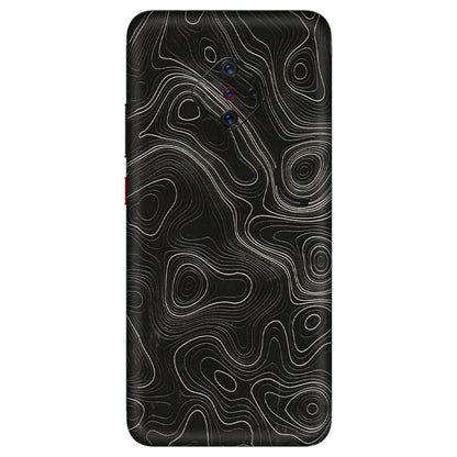 VIVO Z/V/X/T/U/S Series Phone Skins (All Models) - Black Swirl - 3D Embossed Finish (L-196) Vivo S1 Pro