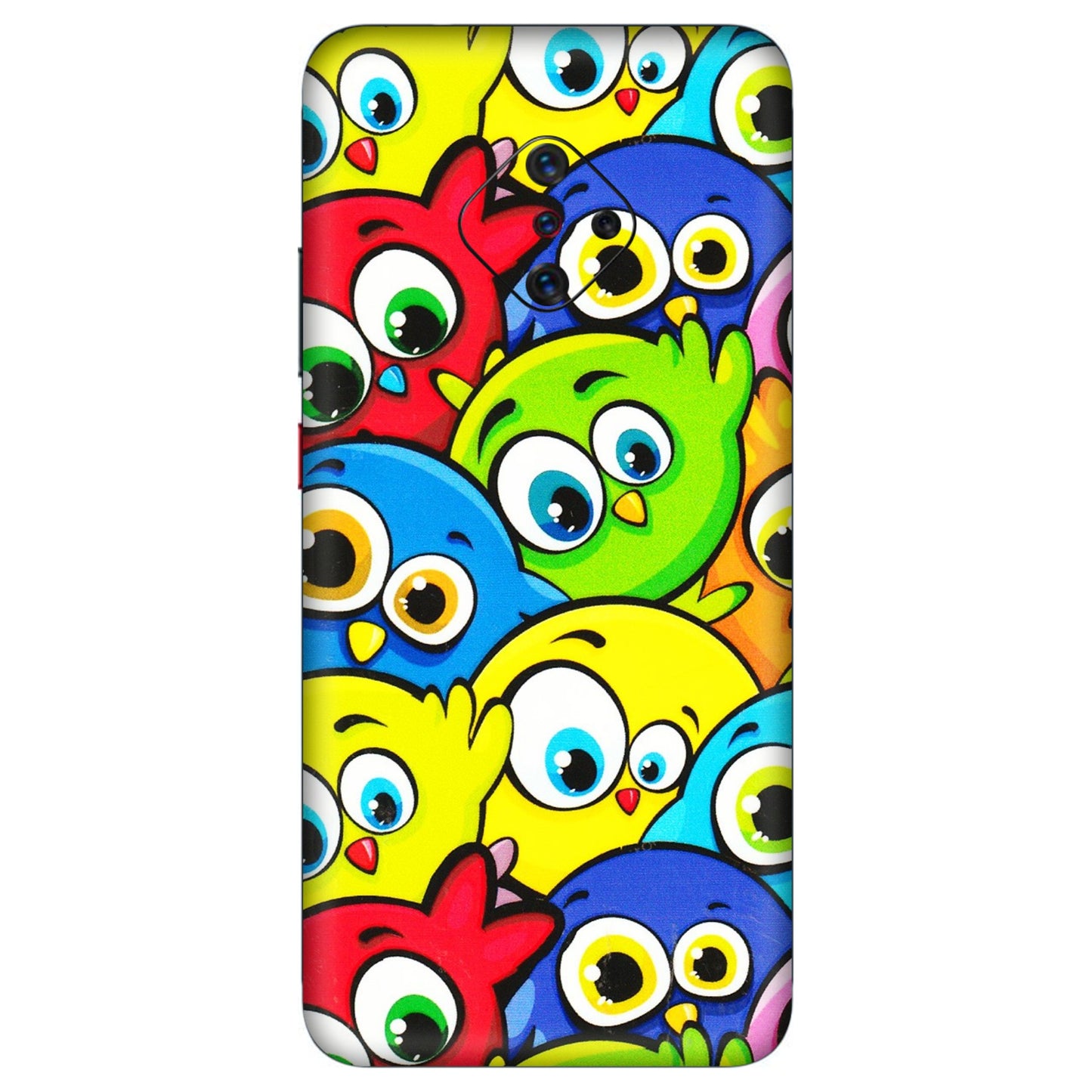 VIVO Z/V/X/T/U/S Series Phone Skins (All Models) - Cute Fluffy Birds - 3D Embossed Finish (L-213) Vivo S1 Pro