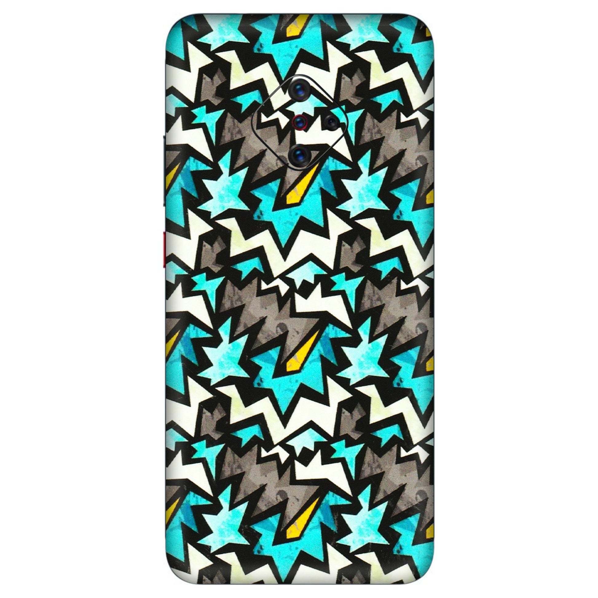 VIVO Z/V/X/T/U/S Series Phone Skins (All Models) - Funky Zig Zag - 3D Embossed Finish (L-223) Vivo S1 Pro