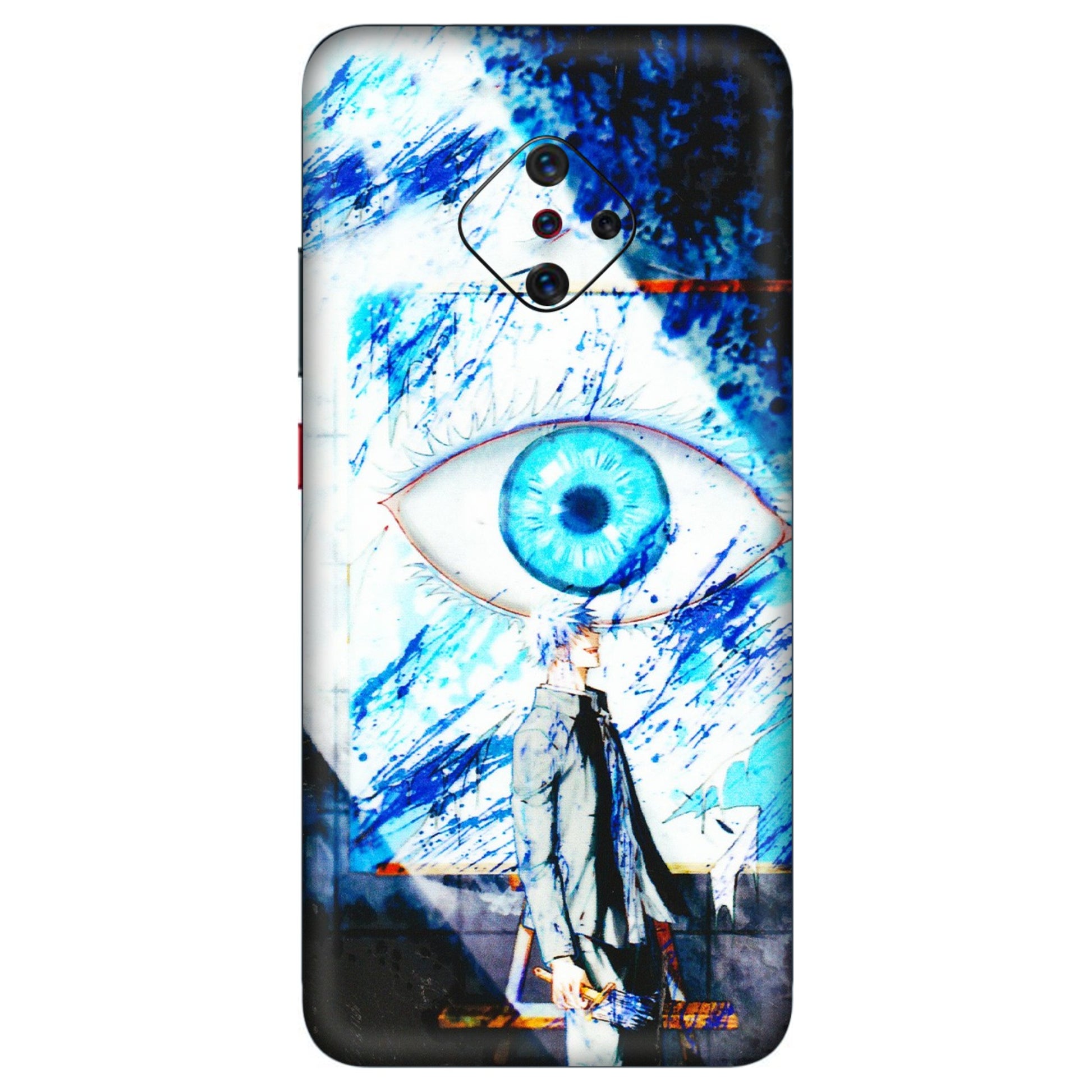 VIVO Z/V/X/T/U/S Series Phone Skins (All Models) - Gojo Satoru evil eye - 3D Embossed Finish (L-239) Vivo S1 Pro