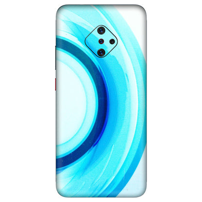 VIVO Z/V/X/T/U/S Series Phone Skins (All Models) - The Blue Curve - 3D Embossed Finish (L-244) Vivo S1 Pro