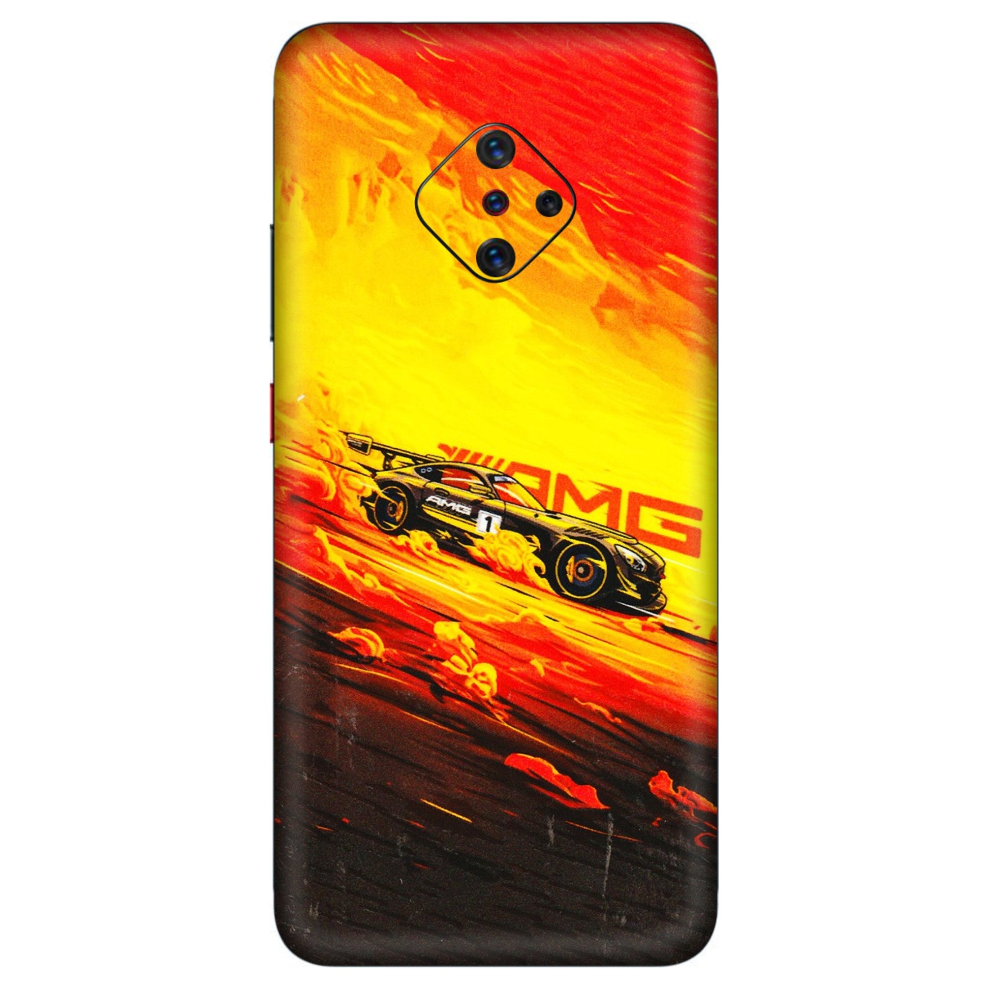 VIVO Z/V/X/T/U/S Series Phone Skins (All Models) - AMG Car Speed Cover - 3D Embossed Finish (L-256) Vivo S1 Pro