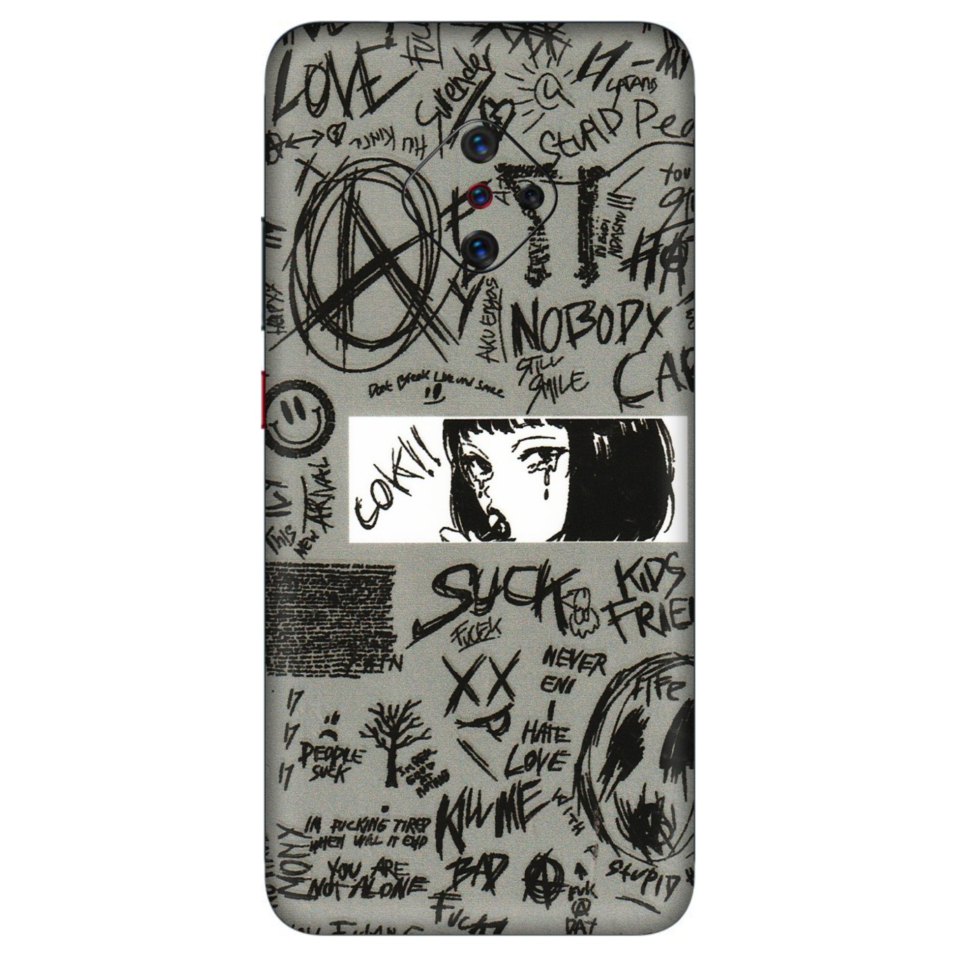 VIVO Z/V/X/T/U/S Series Phone Skins (All Models) - Never Have Love Anime - 3D Embossed Finish (L-260) Vivo S1 Pro