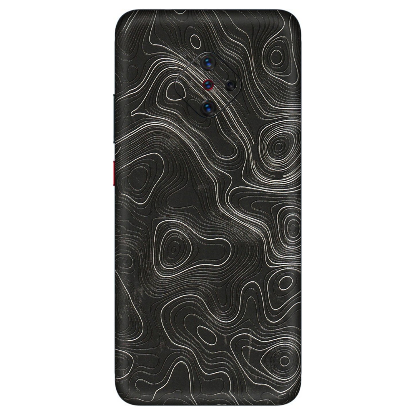 VIVO Z/V/X/T/U/S Series Phone Skins (All Models) - Abstract White Line Map - 3D Embossed Finish (L-269) Vivo S1 Pro