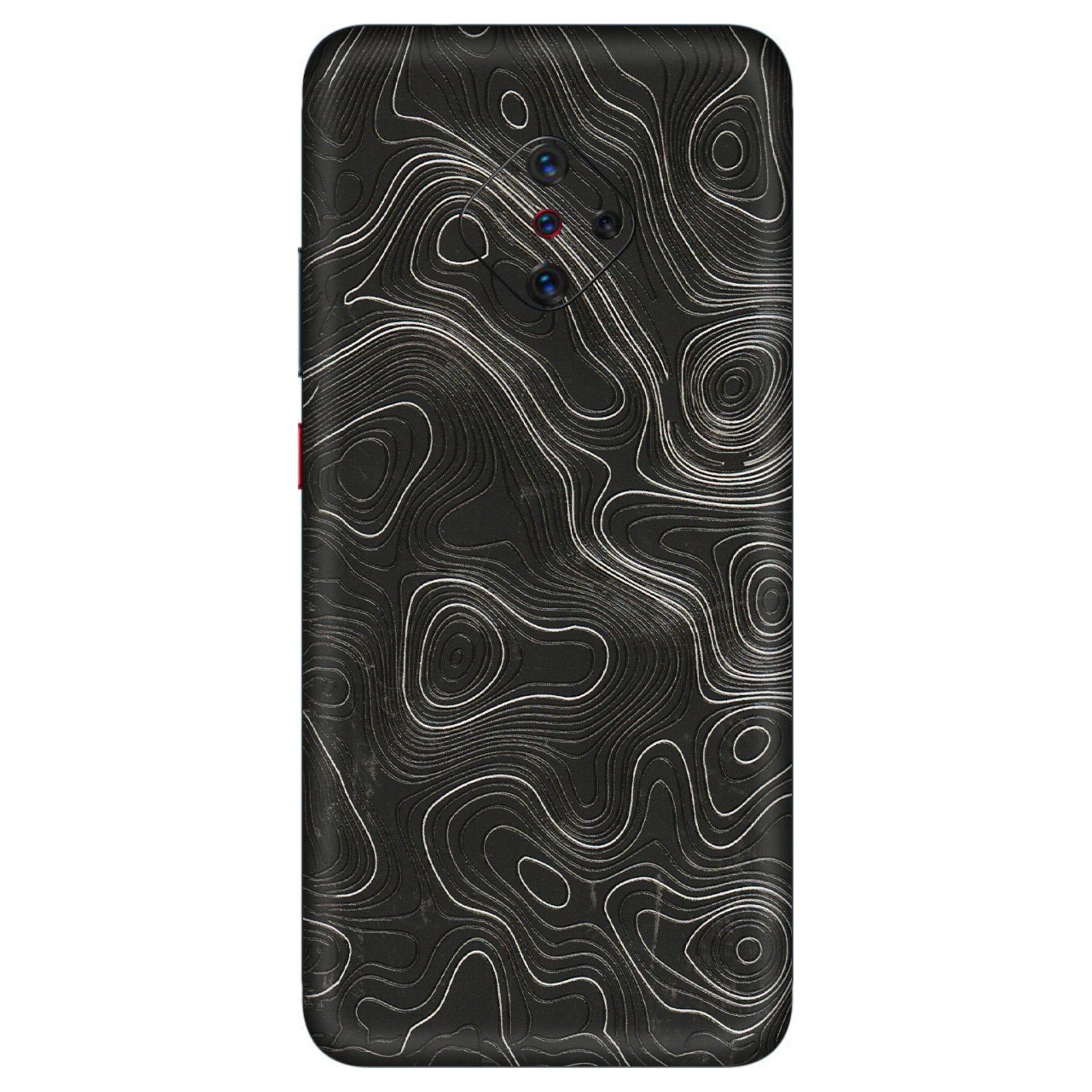 VIVO Z/V/X/T/U/S Series Phone Skins (All Models) - Abstract White Line Map - 3D Embossed Finish (L-269) Vivo S1 Pro