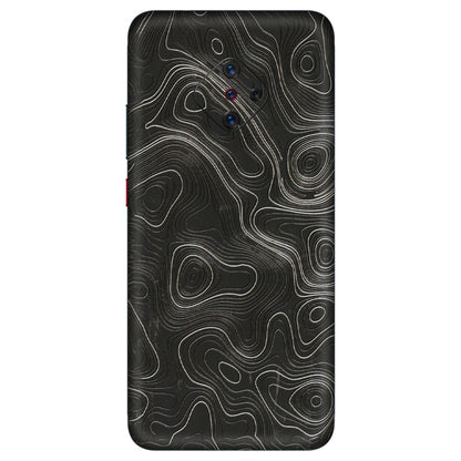 VIVO Z/V/X/T/U/S Series Phone Skins (All Models) - Abstract White Line Map - 3D Embossed Finish (L-269) Vivo S1 Pro