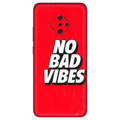 VIVO Z/V/X/T/U/S Series Phone Skins (All Models) - No Bad Vibes - 3D Embossed Finish (L-280) Vivo S1 Pro