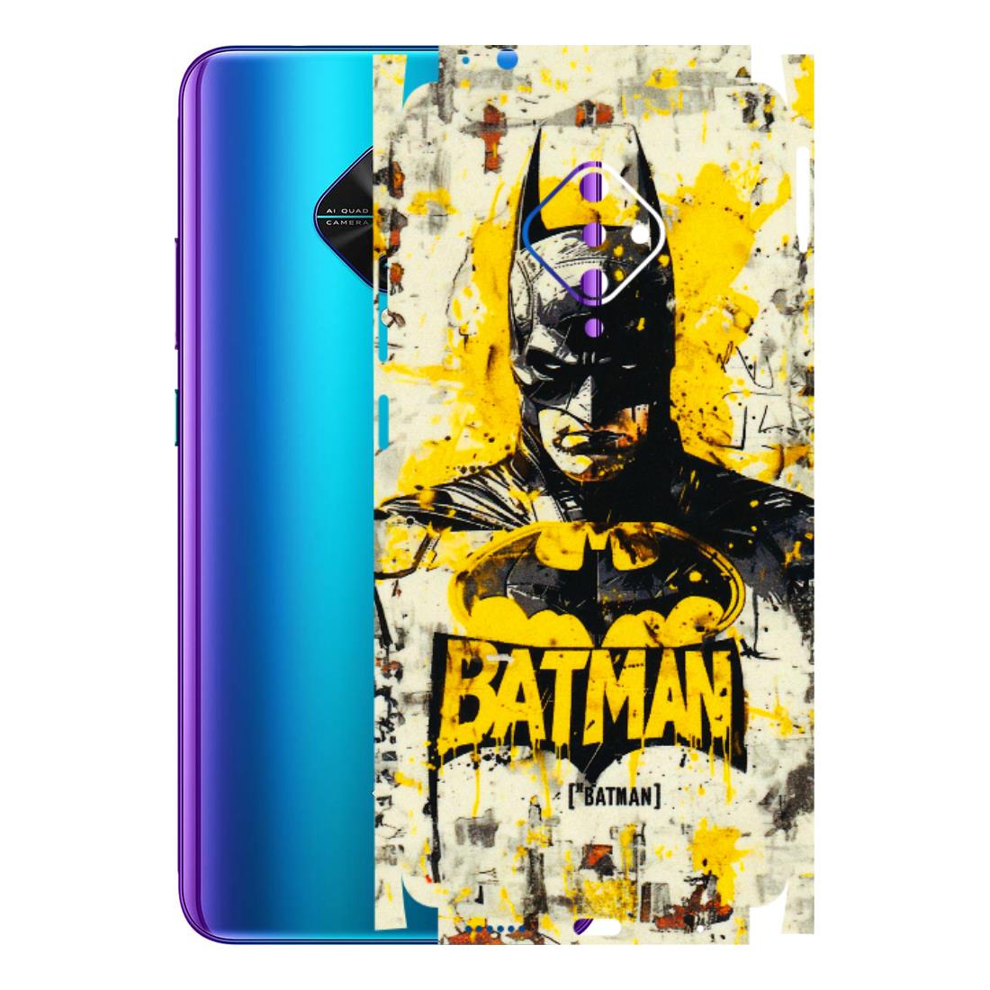 VIVO Z/V/X/T/U/S Series Phone Skins (All Models) - Batman Yellow BT - 3D Embossed Finish (L-304) Vivo S1 Pro