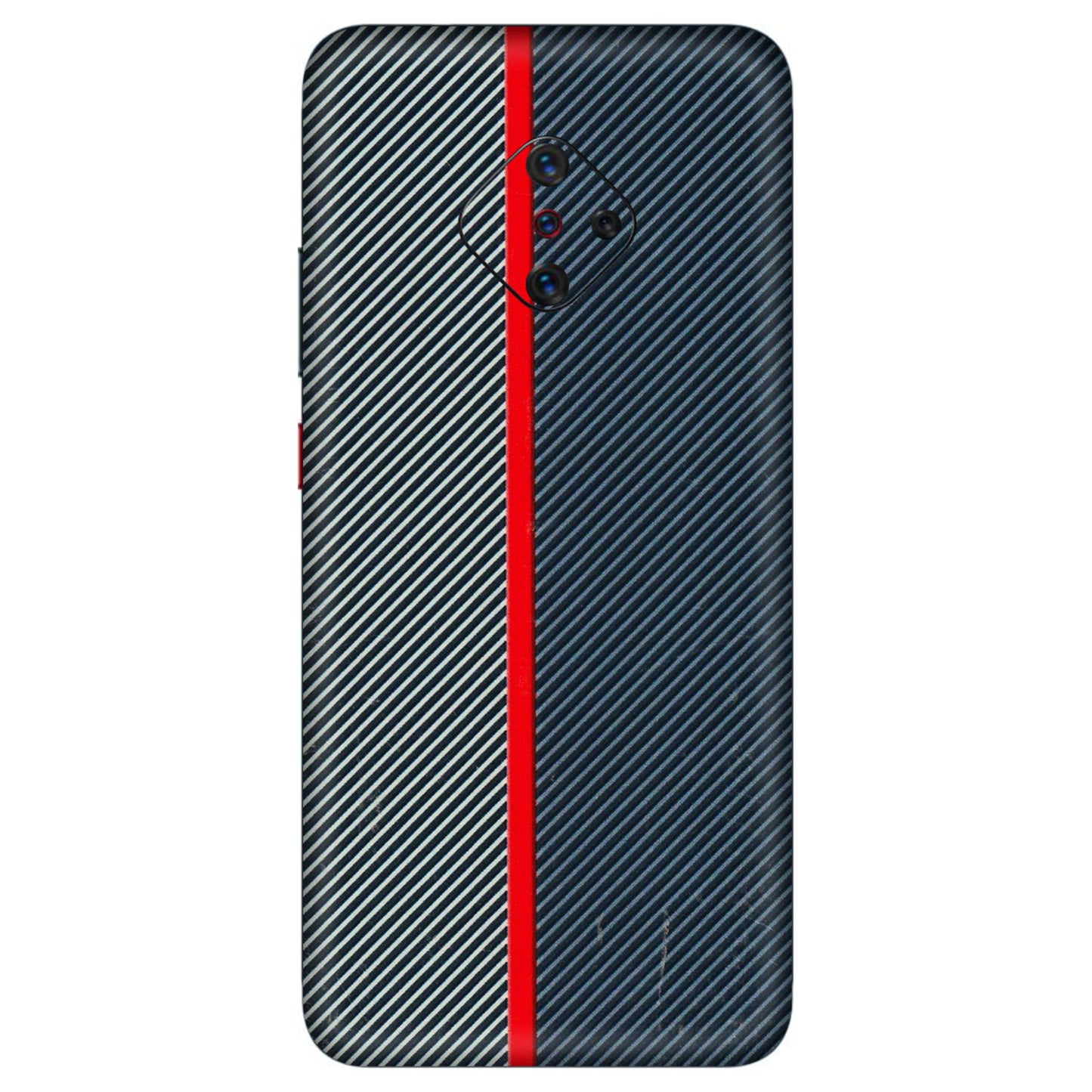 VIVO Z/V/X/T/U/S Series Phone Skins (All Models) - Blue Sober Lines - 3D Embossed Finish (L-305) Vivo S1 Pro