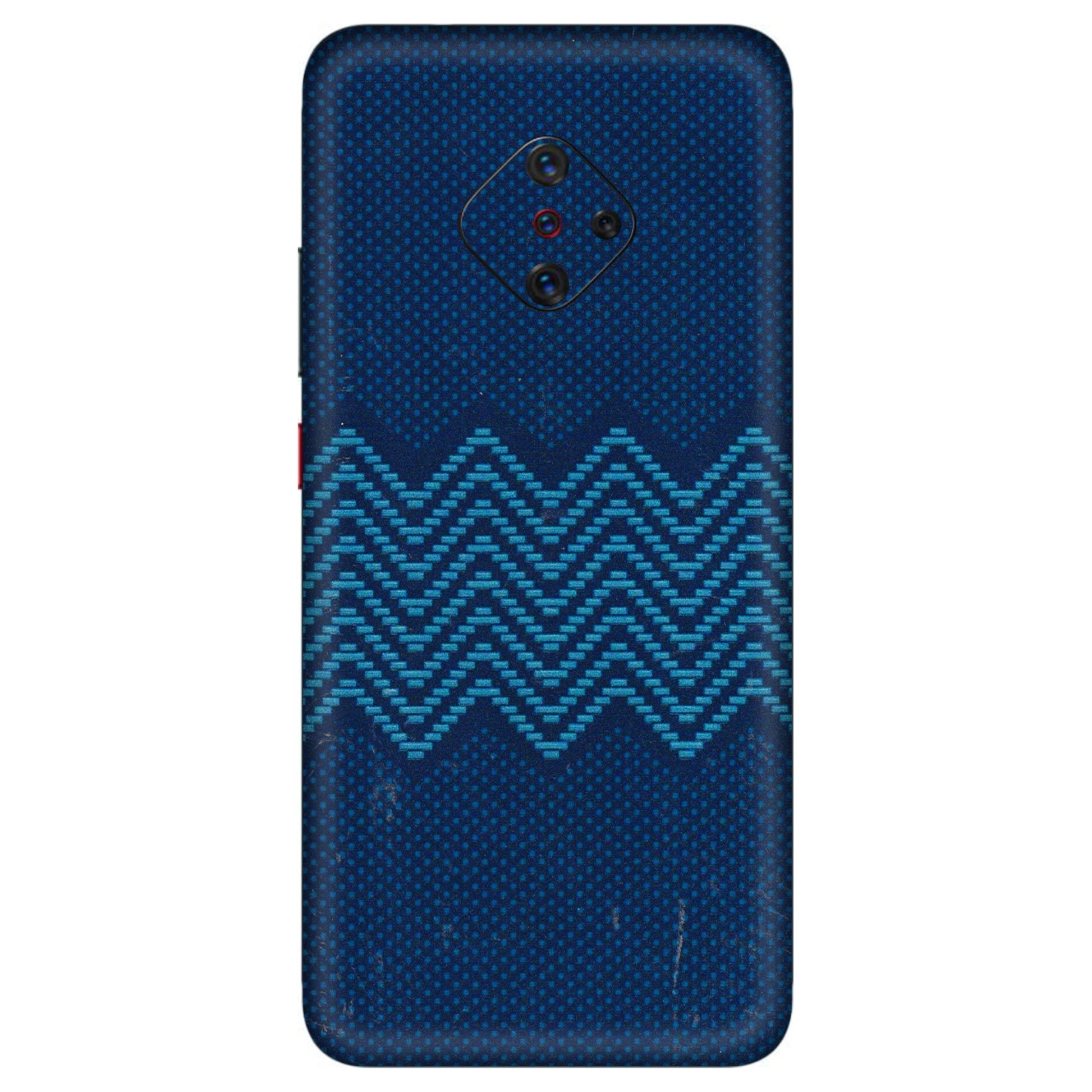 VIVO Z/V/X/T/U/S Series Phone Skins (All Models) - Blue Sober Waves - 3D Embossed Finish (L-306) Vivo S1 Pro