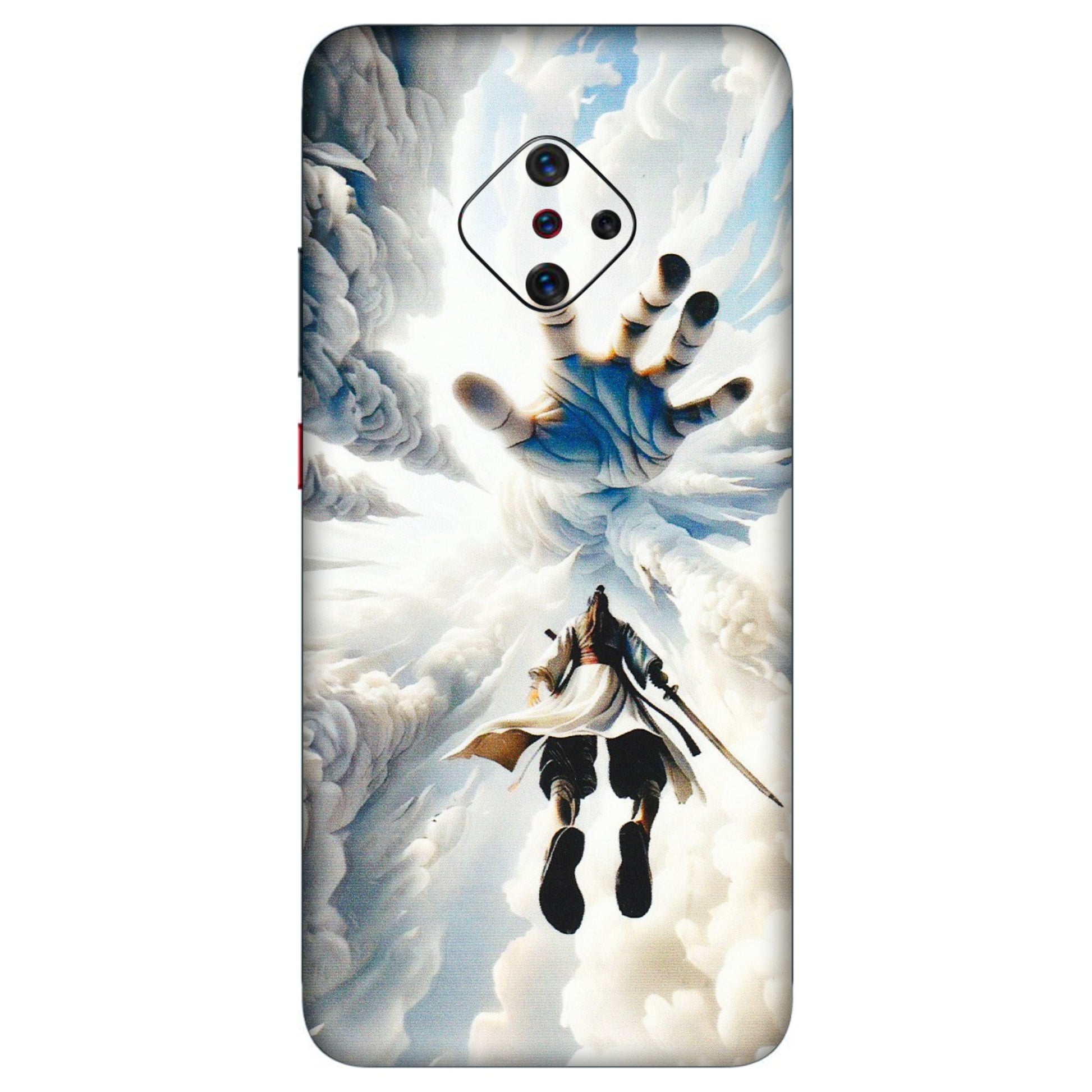 VIVO Z/V/X/T/U/S Series Phone Skins (All Models) - Big Hand With Monkey King - 3D Embossed Finish (L-323) Vivo S1 Pro
