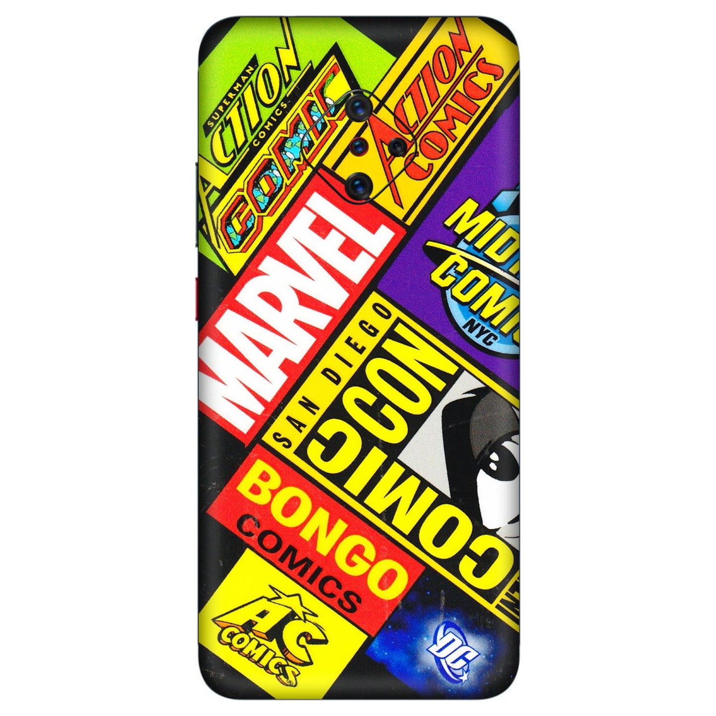 VIVO Z/V/X/T/U/S Series Phone Skins (All Models) - Bongo Comic Con - 3D Embossed Finish (L-325) Vivo S1 Pro