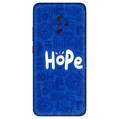 VIVO Z/V/X/T/U/S Series Phone Skins (All Models) - Hope Doodles Blue - 3D Embossed Finish (L-43) Vivo S1 Pro