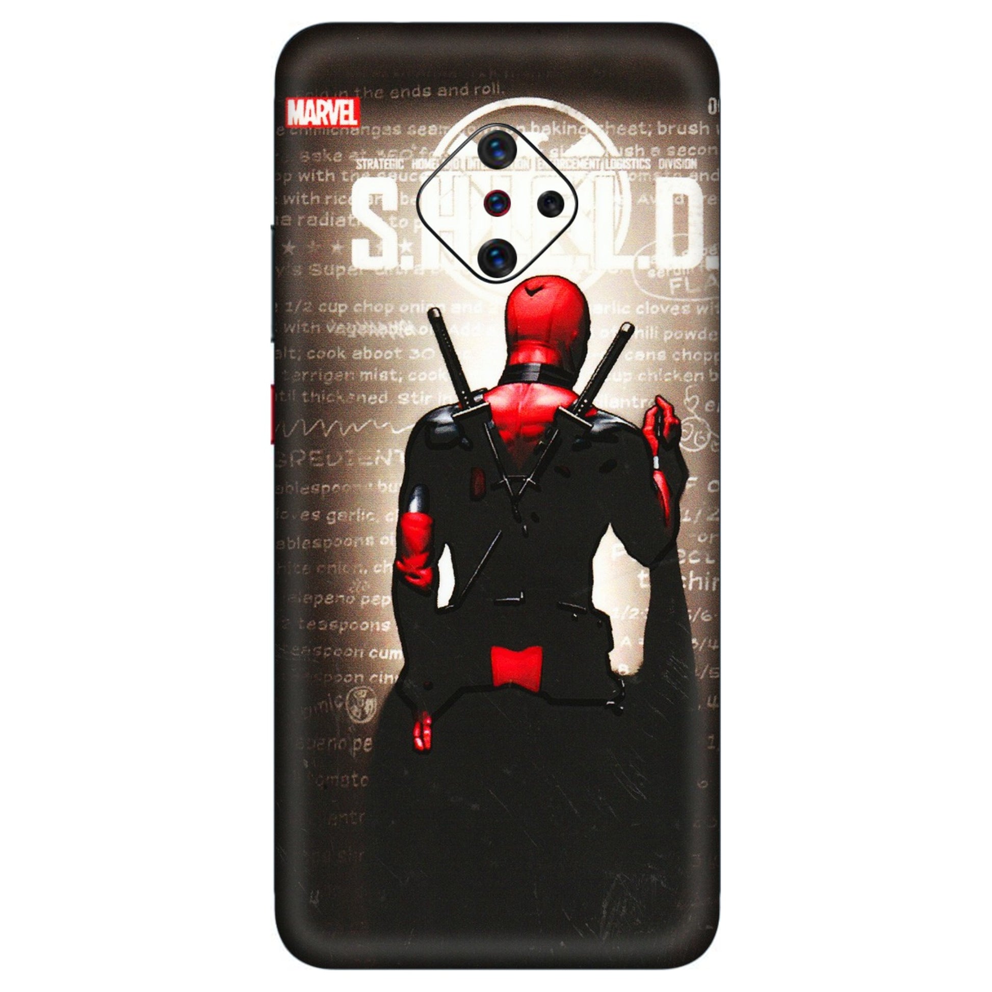 VIVO Z/V/X/T/U/S Series Phone Skins (All Models) - Deadpool - 3D Embossed Finish (L-56) Vivo S1 Pro