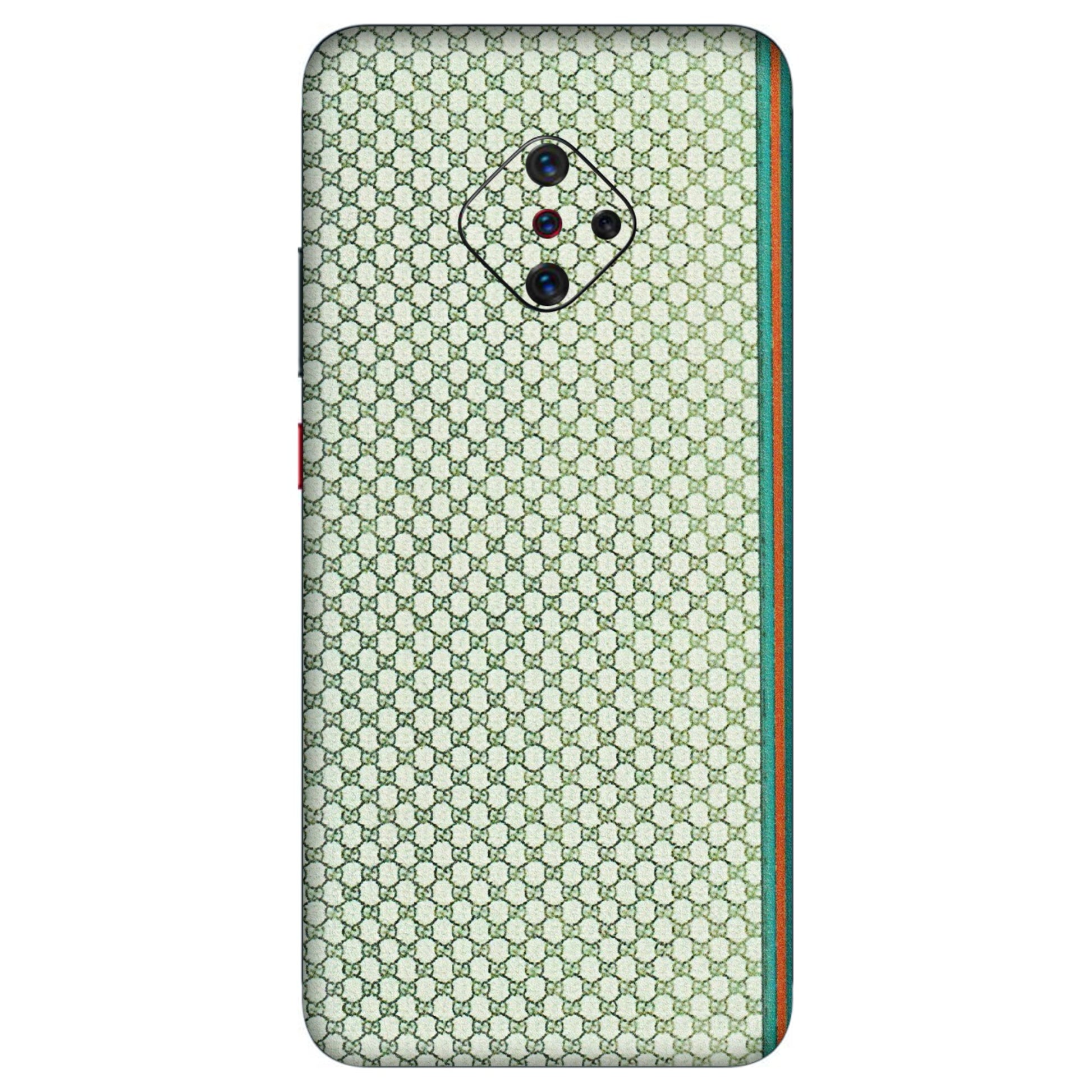 VIVO Z/V/X/T/U/S Series Phone Skins (All Models) - Gucci Fabric Pattern - 3D Embossed Finish (L-73) Vivo S1 Pro