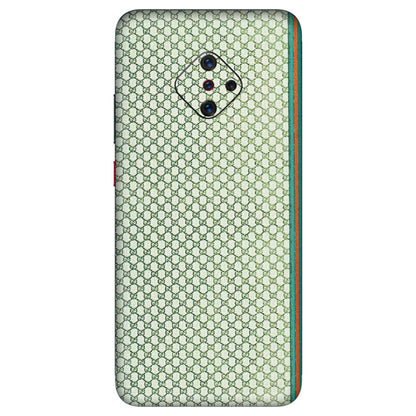 VIVO Z/V/X/T/U/S Series Phone Skins (All Models) - Gucci Fabric Pattern - 3D Embossed Finish (L-73) Vivo S1 Pro