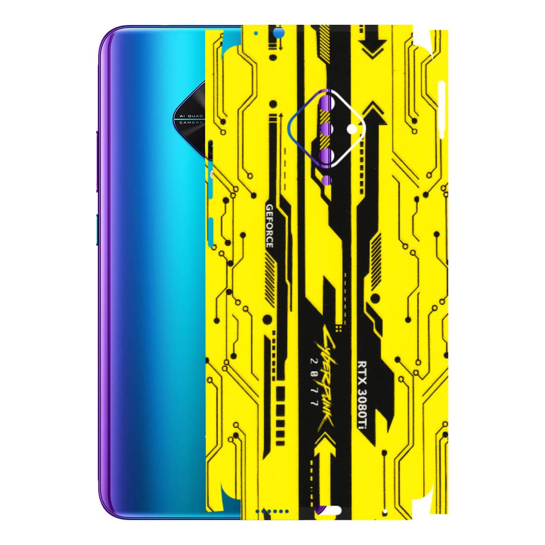 VIVO Z/V/X/T/U/S Series Phone Skins (All Models) - Yellow Cyberpunk - 3D Embossed Finish (L-93) Vivo S1 Pro
