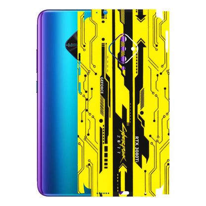 VIVO Z/V/X/T/U/S Series Phone Skins (All Models) - Yellow Cyberpunk - 3D Embossed Finish (L-93) Vivo S1 Pro