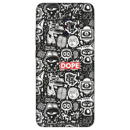 VIVO Z/V/X/T/U/S Series Phone Skins (All Models) - Dope Stay Classy Black Doodles - Matte Finish (M-126) Vivo S1 Pro